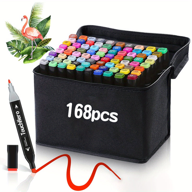 TouchHero 168 Kolorów Markery Alkoholowe – Profesjonalne i Wszechstronne