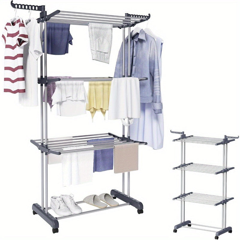 3-warstwowy pionowy suszarka do prania – praktyczna i kompaktowa