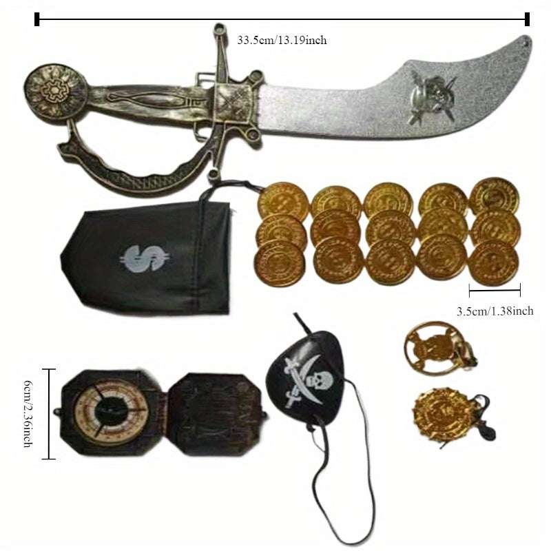 Zestaw Zabawek Piracka Przygoda – W tym Nóż, Monety i Kompas