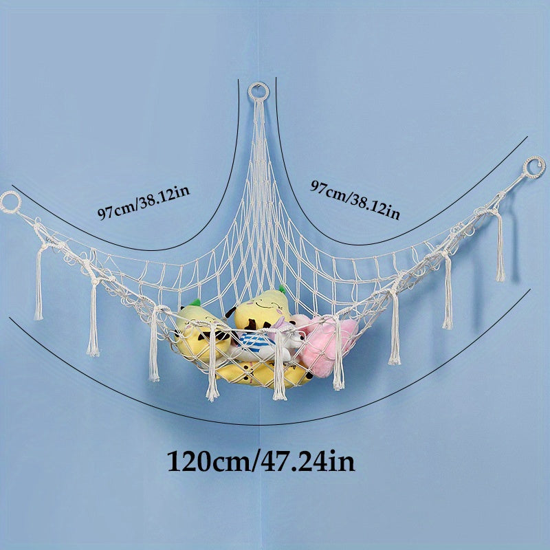 SnuggleNet Hamac pentru Jucării de Pluș - Soluție Stilată pentru Depozitarea Jucăriilor