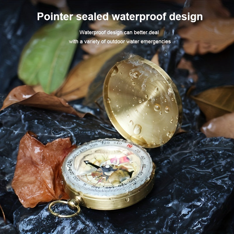 Koper Survival Kompas – Wodoodporny i świecący w ciemności na nocne przygody