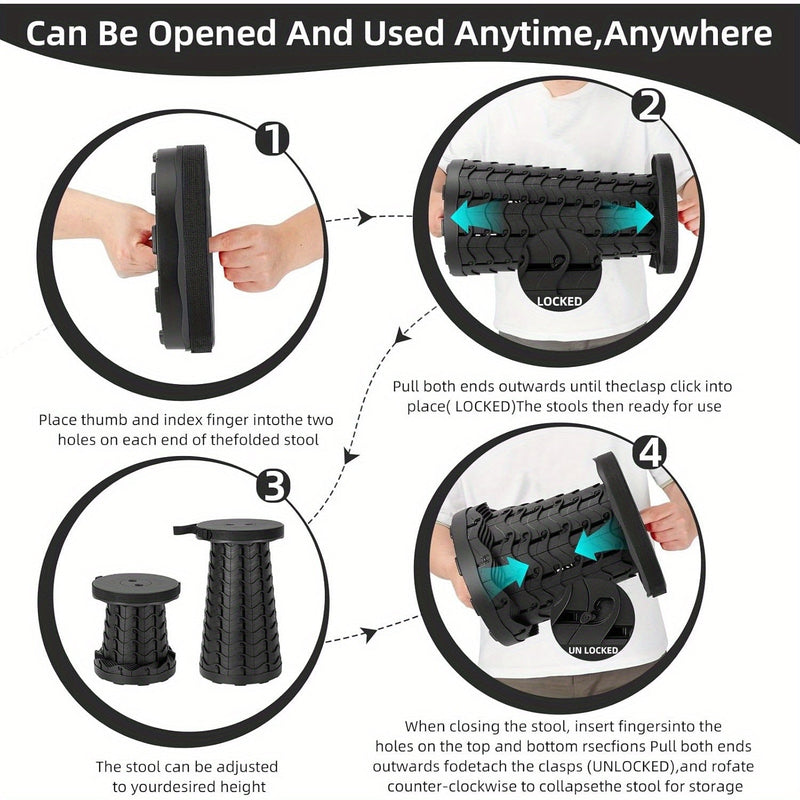 Składane Krzesło z Pasek do Noszenia - Kompaktowe i Wytrzymałe na Przygody na Świeżym Powietrzu