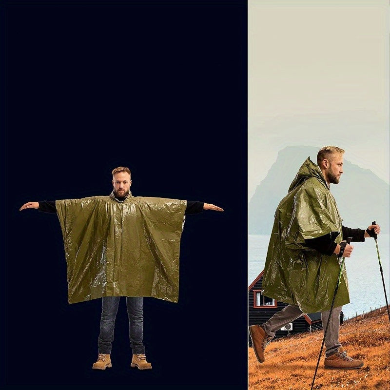 StormGuard Poncho Awaryjny - Wodoodporna i Termiczna Ochrona