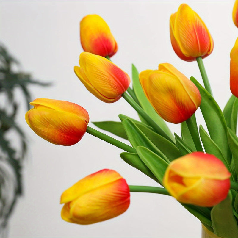 Set of 15 Realistic Tulip Flowers – Ideal for Weddings and Seasonal Decorations
