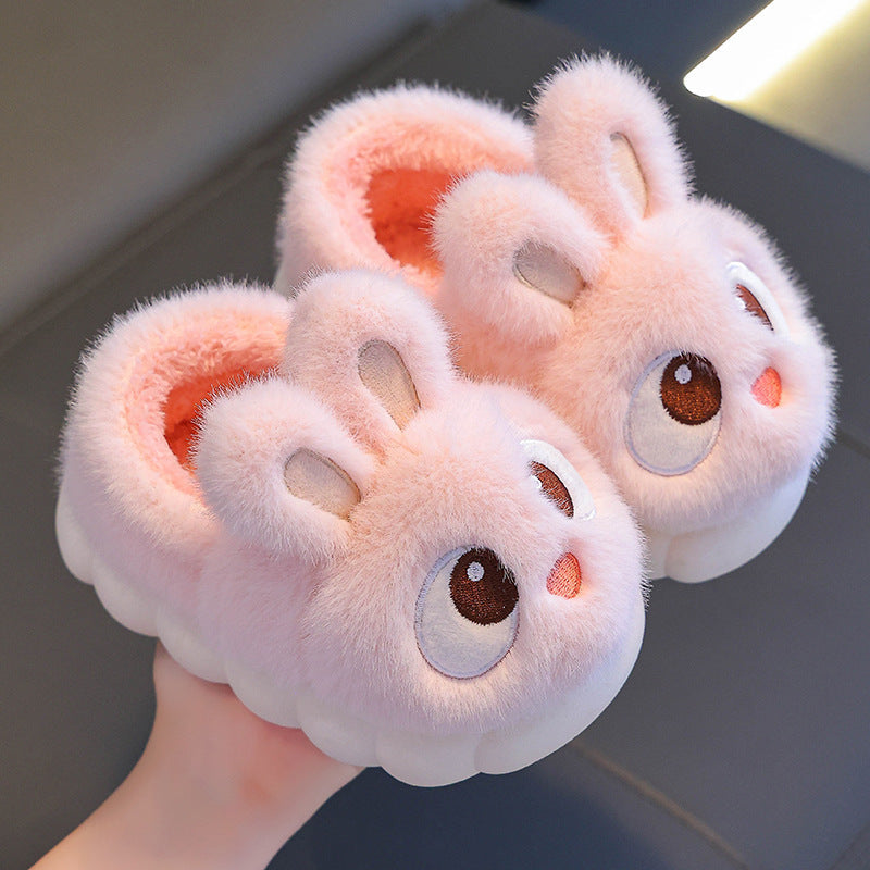 Fluffy Bunny Slippers for Children - For Comfortable Winter Days