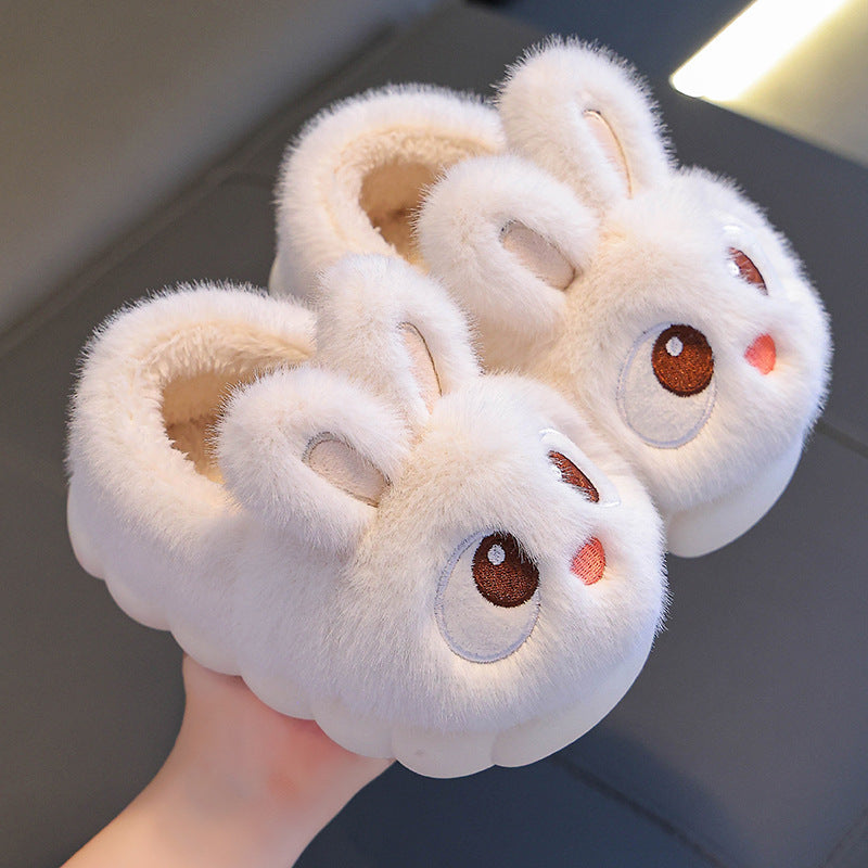Fluffy Bunny Slippers for Children - For Comfortable Winter Days
