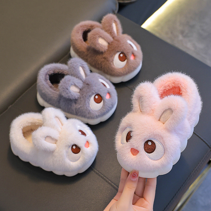 Fluffy Bunny Slippers for Children - For Comfortable Winter Days