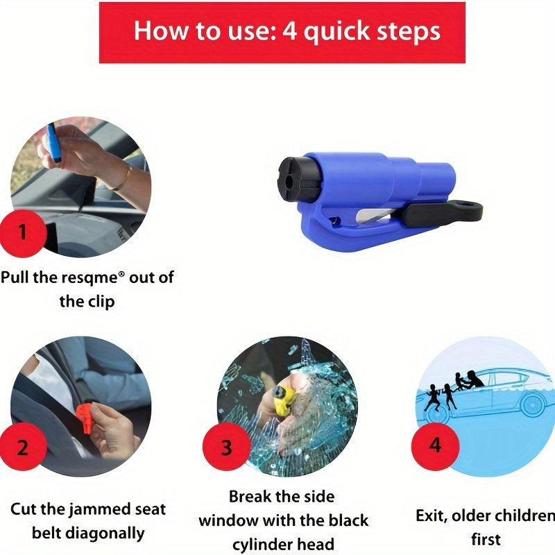 Młotek bezpieczeństwa CrashSafe - Narzędzie awaryjne do łamania szyb i bezpieczeństwa