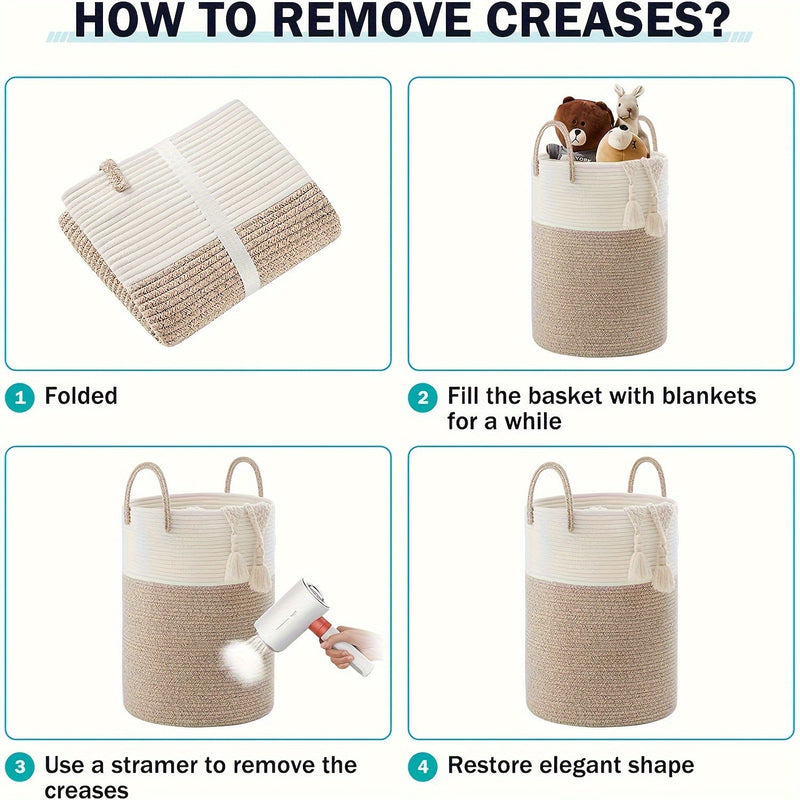 Stylowy Kosz na Pranie w Dwóch Kolorach - Więcej Miejsca, Wygodny i Trwały