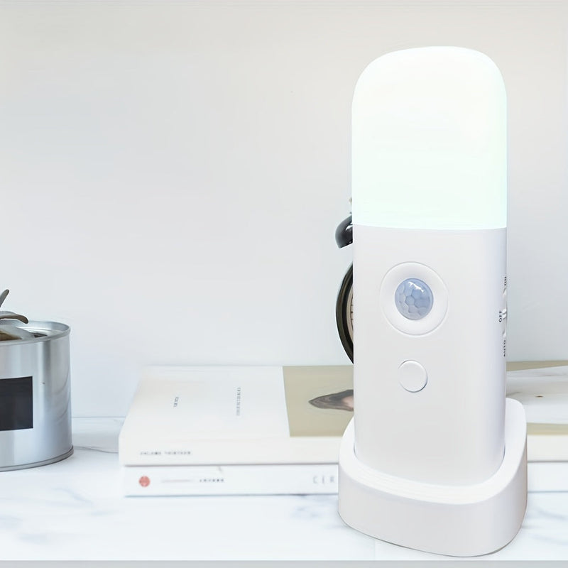 Lampka nocna LED z czujnikiem ruchu – Ładowana przez USB i regulowana jasność do sypialni i korytarzy