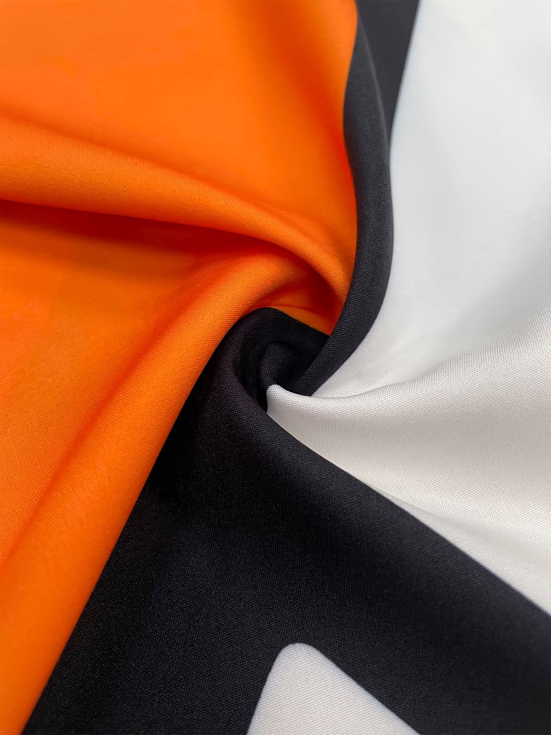 Elegancki Kombinezon z Geometrycznym Wzorem – Szerokie Nogawki i Pasek na Imprezy i Codzienne Stylizacje