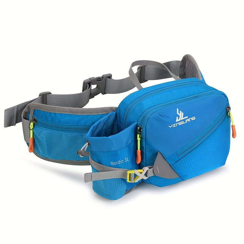 Wszechstronny Pas Biegowy z Uchwytami na Butelkę – Wytrzymały Nylon z Zipperami do Wędrówek i Maratonów