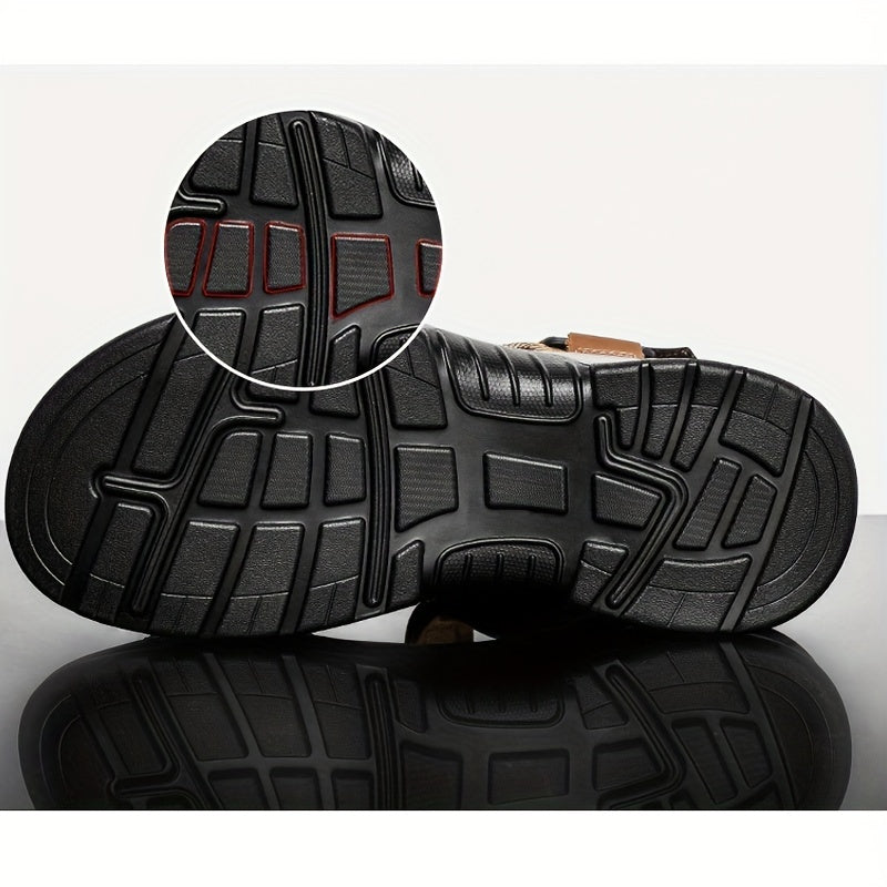 Premium Męskie Skórzane Sandały Plażowe – Regulowane i Z Amortyzacją