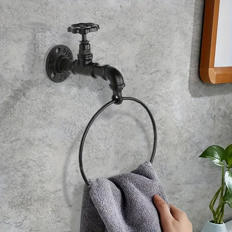 Industrialny Wieszak na Ręczniki - Do Rustykalnego Wnętrza