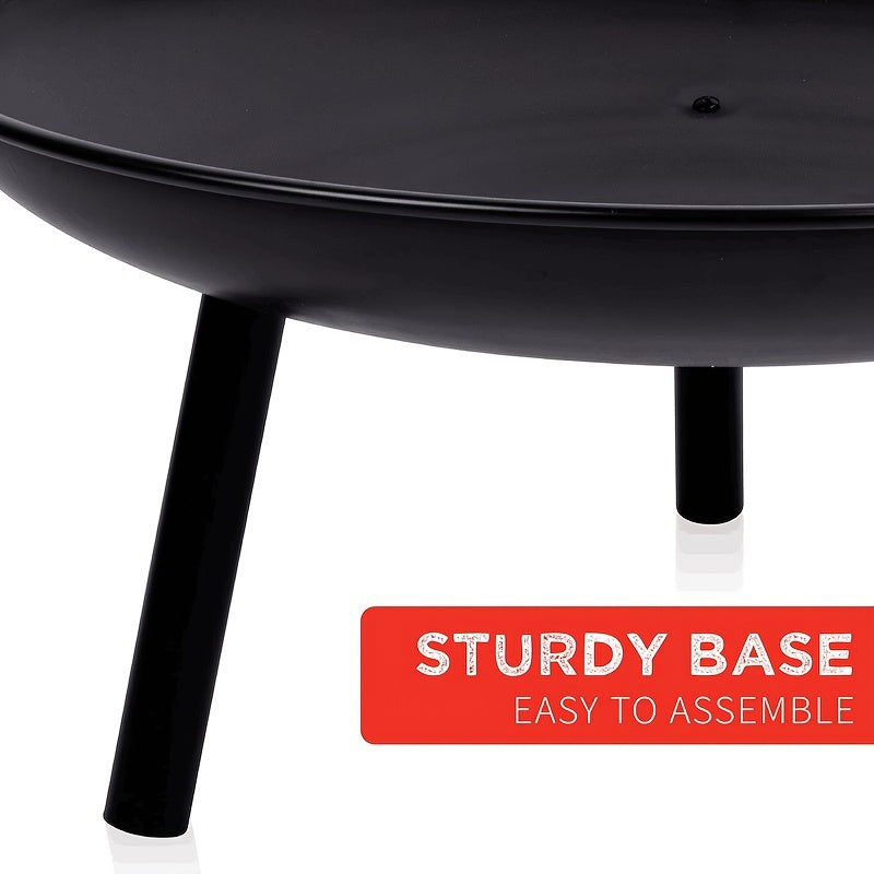 Cast Iron Fire Pit Bowl – Ideal for Grilling, Camping, and Garden Lighting