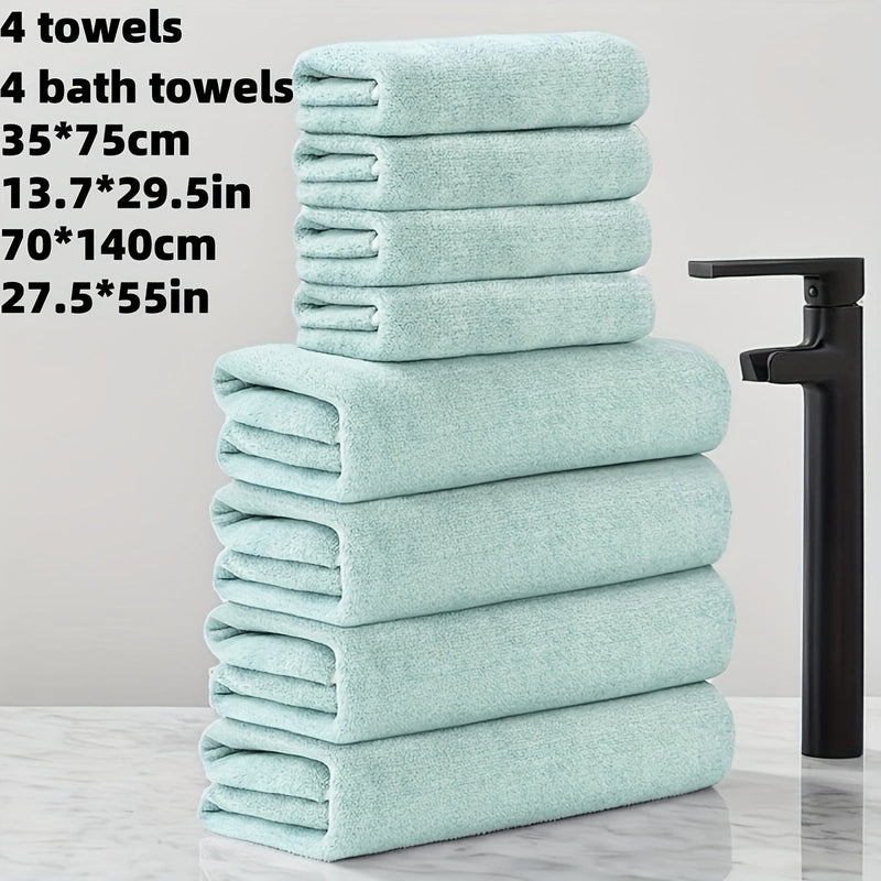 Set of Towels made of Soft Coral Velvet – Absorbent and Quick-Drying