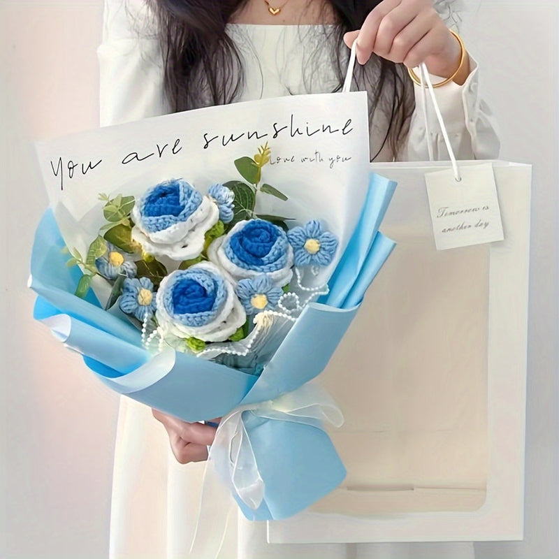 Kézzel Készített Horgolt Virágcsokor – Tökéletes Ajándék Anyák Napjára