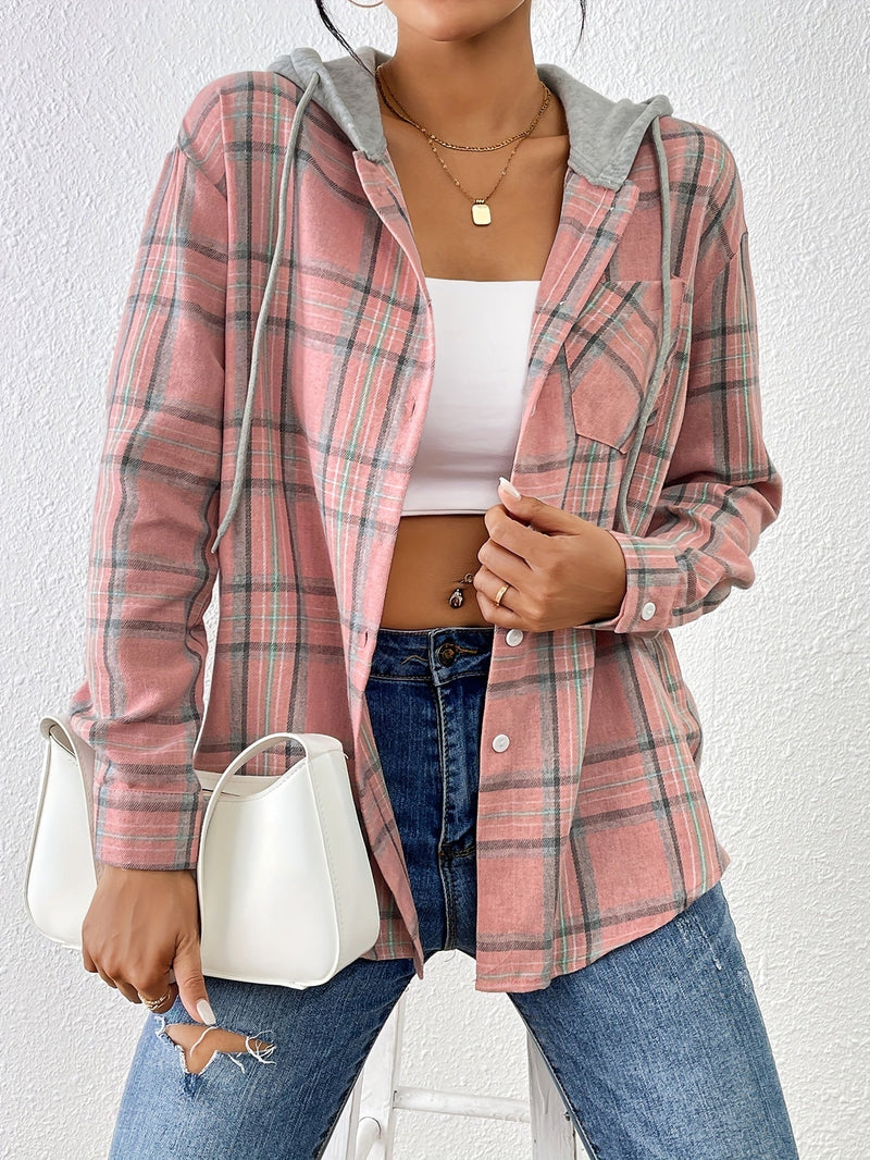 Light Checkered Hoodie – Stylish and Comfortable for Spring and Summer