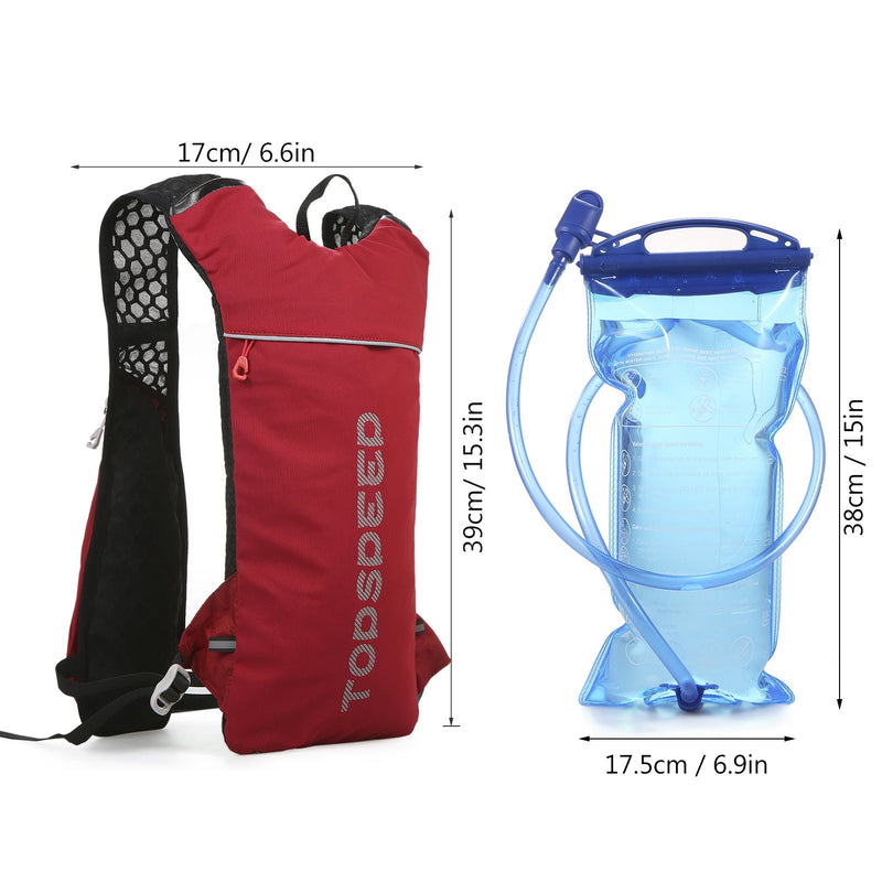 HydroPack Lekki Plecak Hydratacyjny - 2L Zbiornik Wody do Biegania, Jazdy na Rowerze i Wędrówek