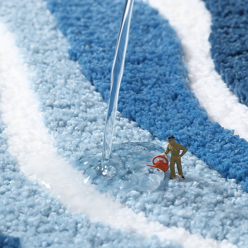 Geometryczny Dywanik Łazienkowy – Absorbujący i Miękki z Antypoślizgowym Spodem