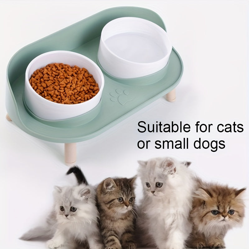 Elevated Double Bowl for Pets – Comfortable and Healthy Feeding for Cats and Dogs