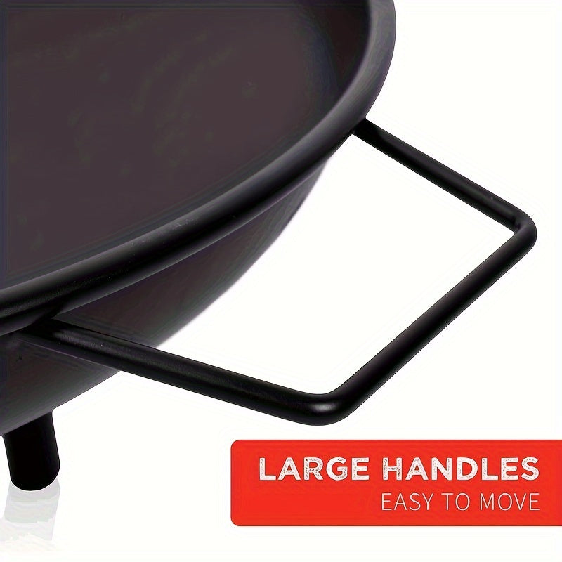 Cast Iron Fire Pit Bowl – Ideal for Grilling, Camping, and Garden Lighting