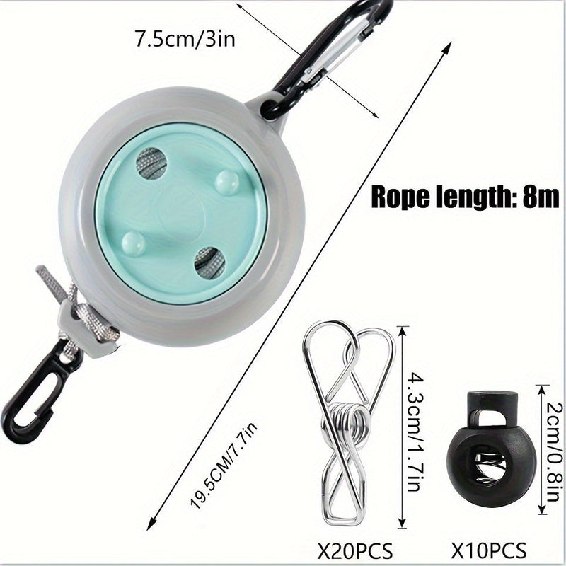 Portable Adjustable Clothesline – 8 Meter Camping Line for Outdoor and Travel Use