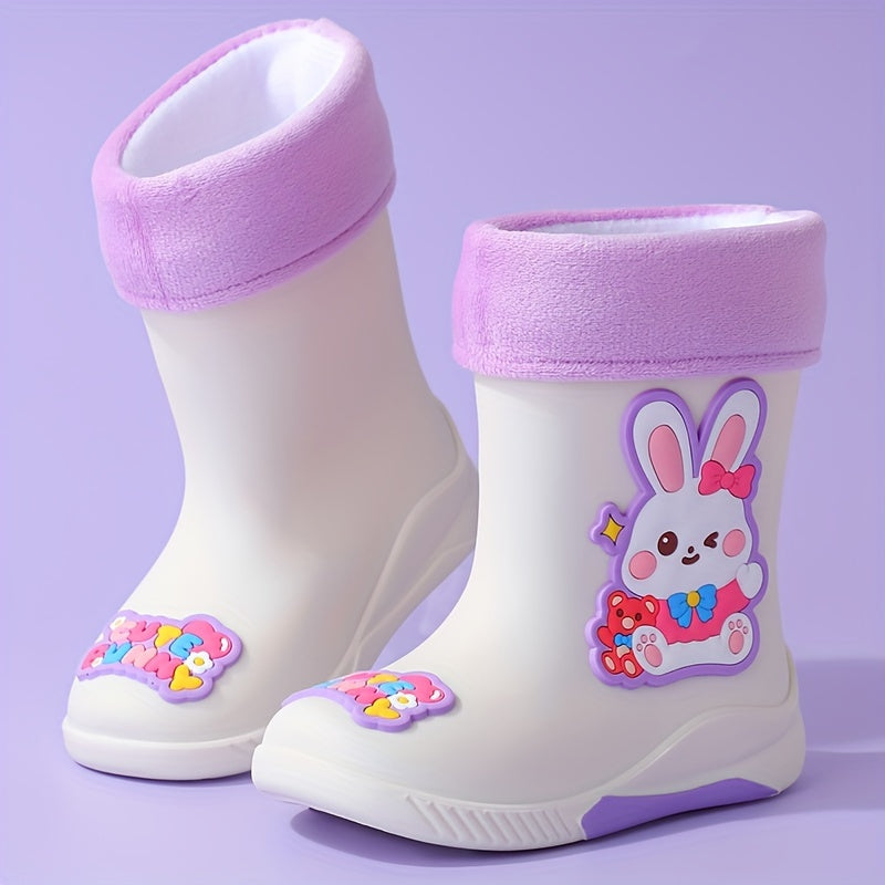 Dziecięce kalosze z rysunkiem kosmonauty – Ciepłe i wodoodporne na zimę