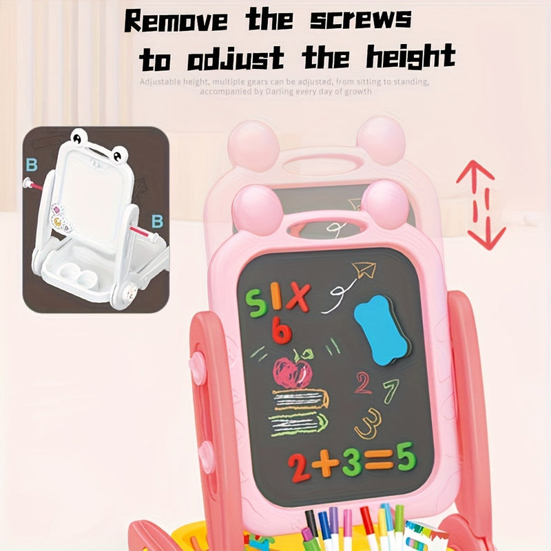 Dwustronna Tablica Rysunkowa dla Dzieci – Magnetyczna z Edukacyjnymi Funkcjami do Nauki i Zabawy