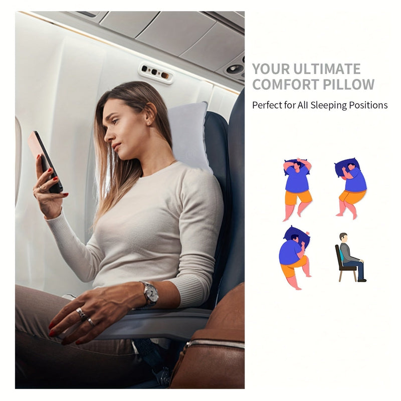 Nadmuchiwane Poduszki na Kemping i Podróże - Zestaw 2 Miękkich, Przenośnych Poduszek