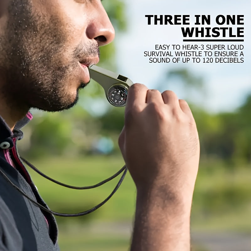 Gwizdek awaryjny z kompasem i termometrem – trwały i pływający projekt do przetrwania i przygód na świeżym powietrzu