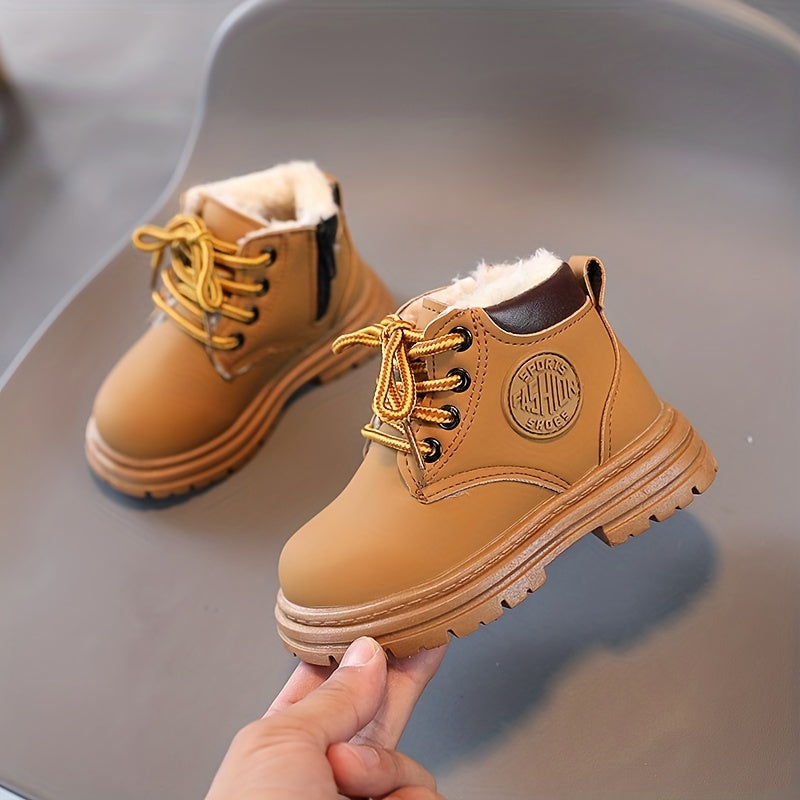 Modne Fleece Kalosze dla Chłopców - Ciepłe i Wodoodporne