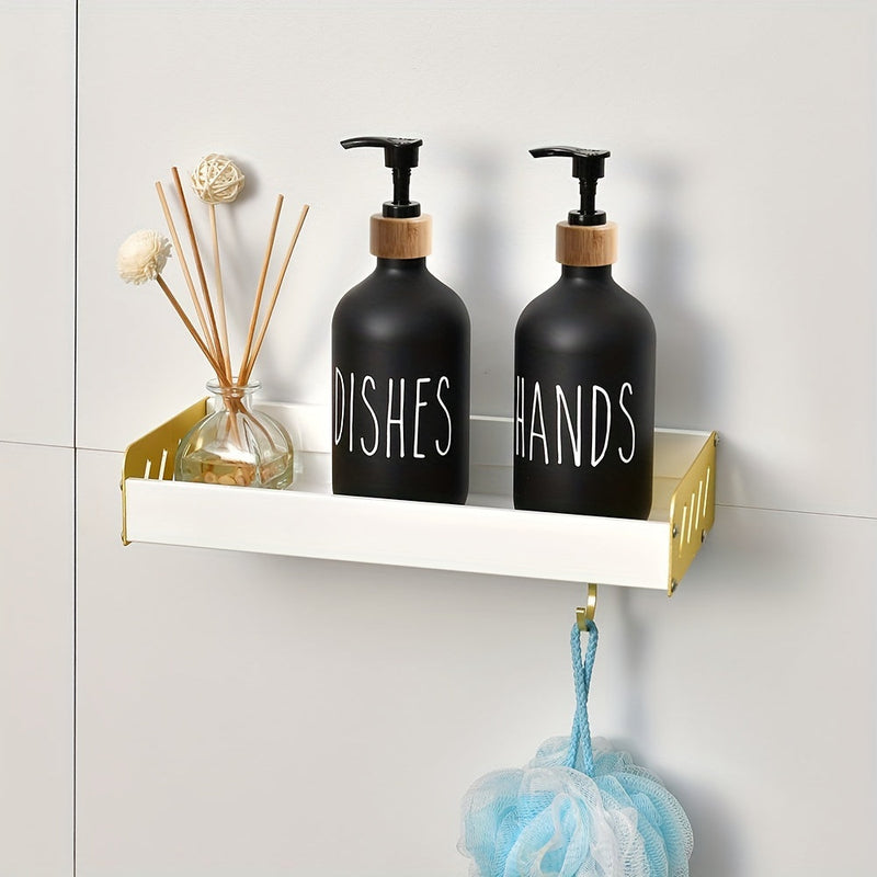 Modern soap dispenser with wooden base - For a stylish bathroom