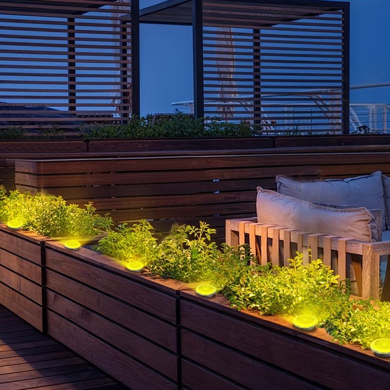 Napelemes Földbe Süllyeszthető Világítás – Geometriai Dizájn Rozsdamentes Acélból Kertekhez és Ösvényekhez