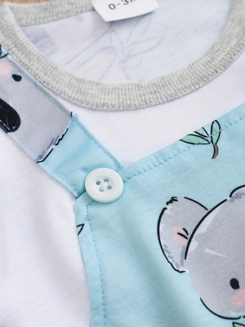 Uroczy Kombinezon dla Niemowląt z Motywem Koali – Komfortowy i Oddychający
