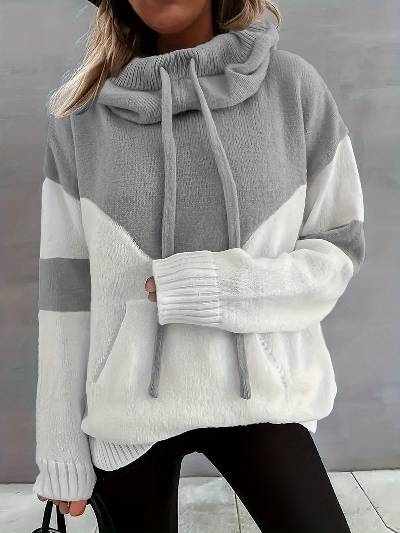 Ava Color Block Hoodie Sweter - Stylowy i Wygodny dla Kobiet