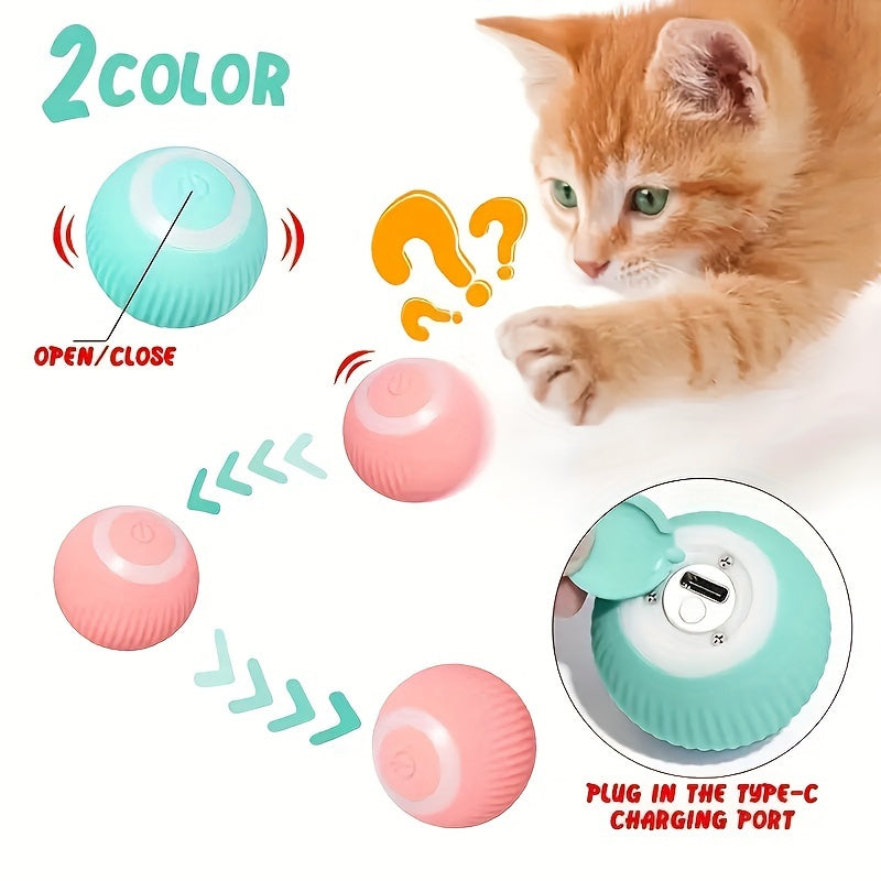 Intelligent interactive ball for cats - Automatic rolling toy for interactive play
