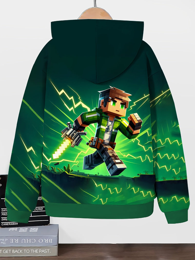 Casual Geometrystyczna Gra Kurtka – Stylowa i Wygodna dla Chłopców