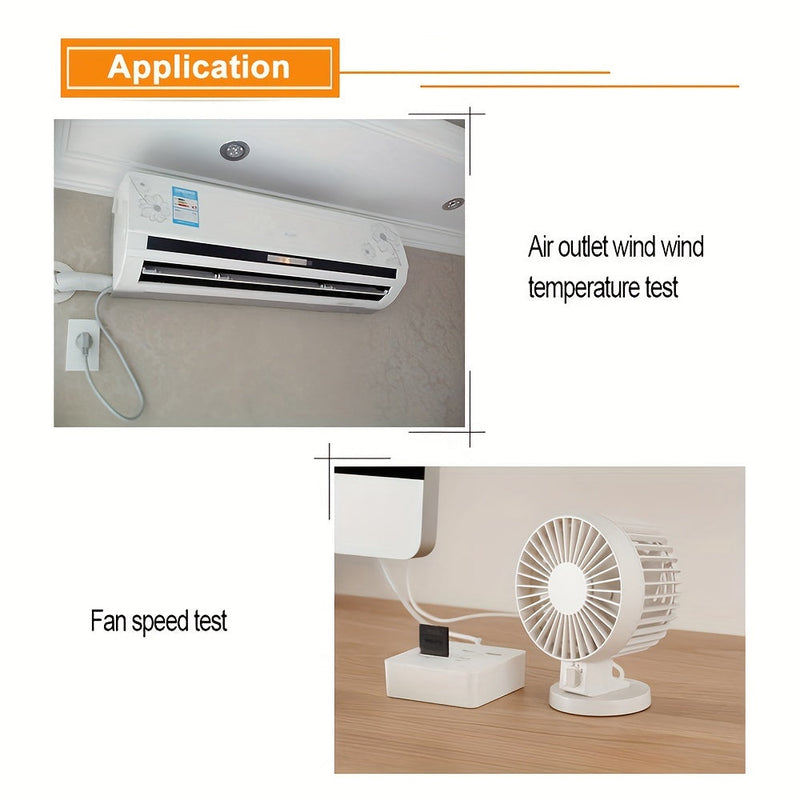 Măsurător compact digital al vitezei vântului – manual și precis pentru măsurători în aer liber