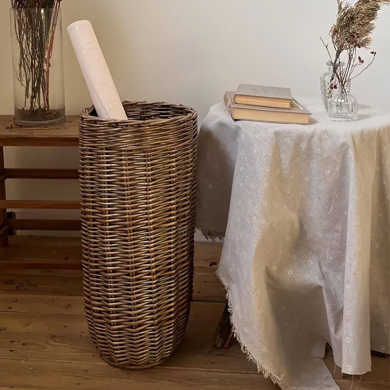 Wiklinowy Kosz Vintage - Stylowy i Funkcjonalny do Każdego Domu