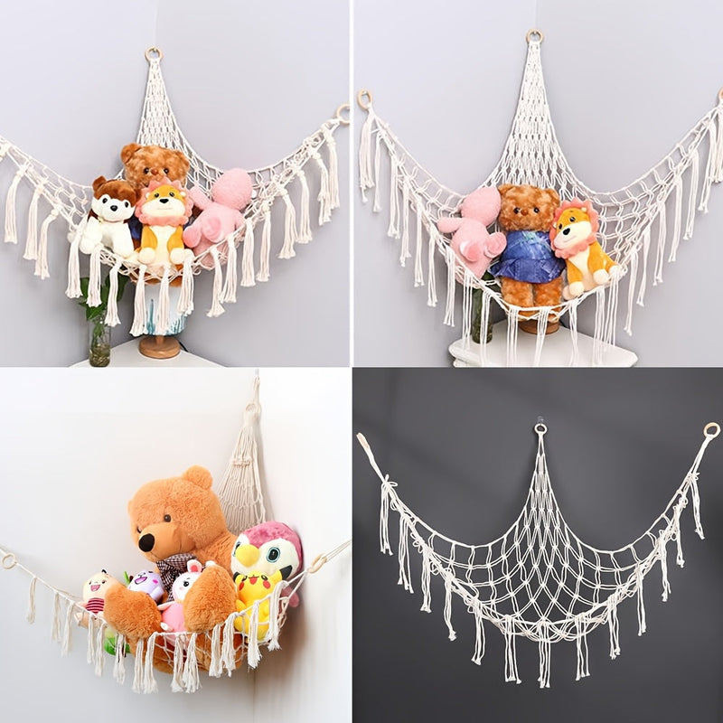 SnuggleNet Hamac pentru Jucării de Pluș - Soluție Stilată pentru Depozitarea Jucăriilor