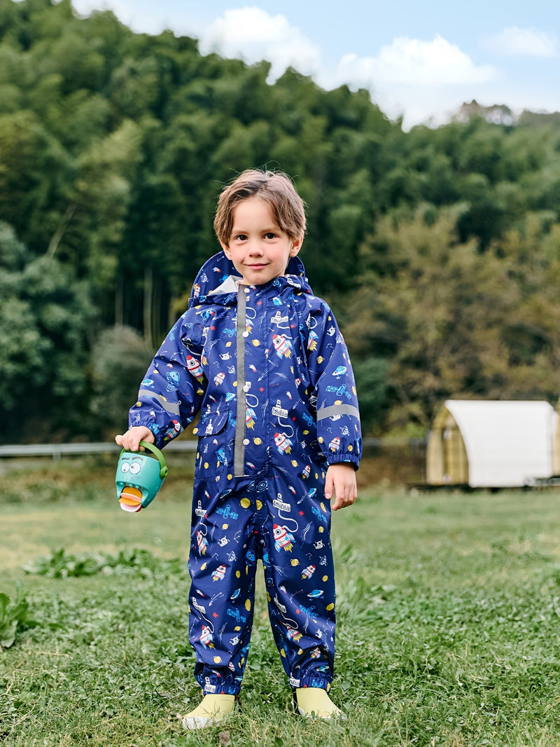 Wesoły Wodoodporny Kombinezon Deszczowy dla Dzieci – Oddychający i Wygodny na Aktywności na Świeżym Powietrzu