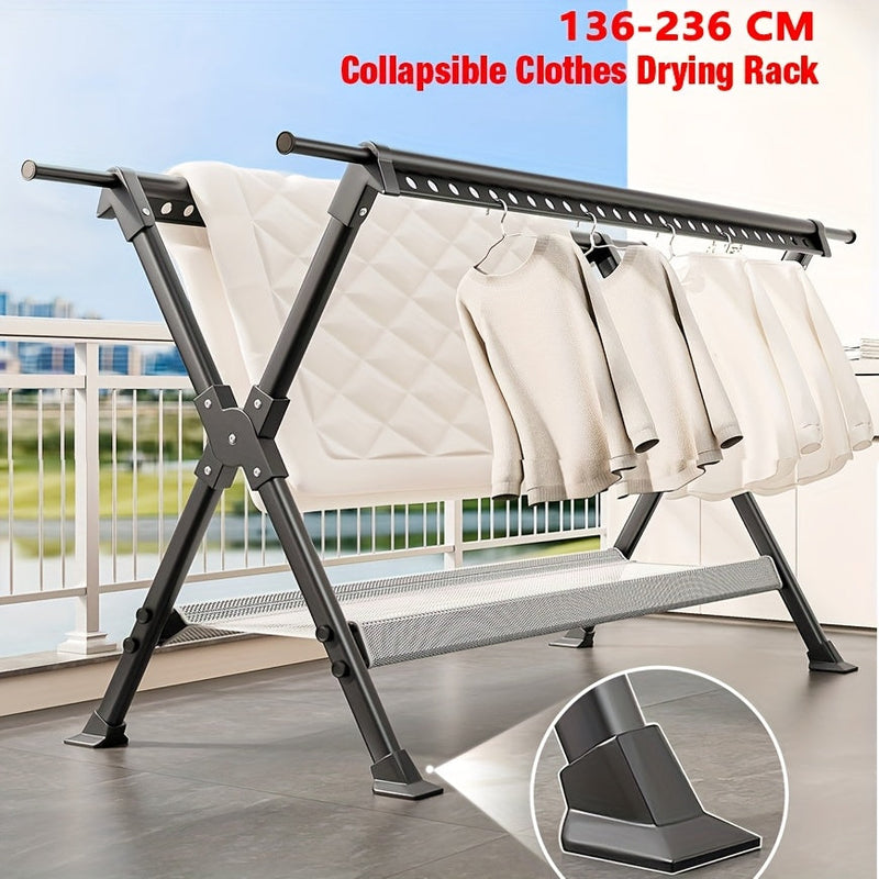 FlexiDry Suszarka do ubrań – Składana i Przestronna z 36 Otworami Odpornymi na Wiatr