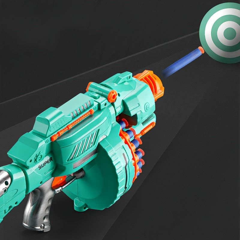 Automatyczny Blaster Piankowy – Turkusowy Pistolet z 40 Piankowymi Kulami dla Zabawy