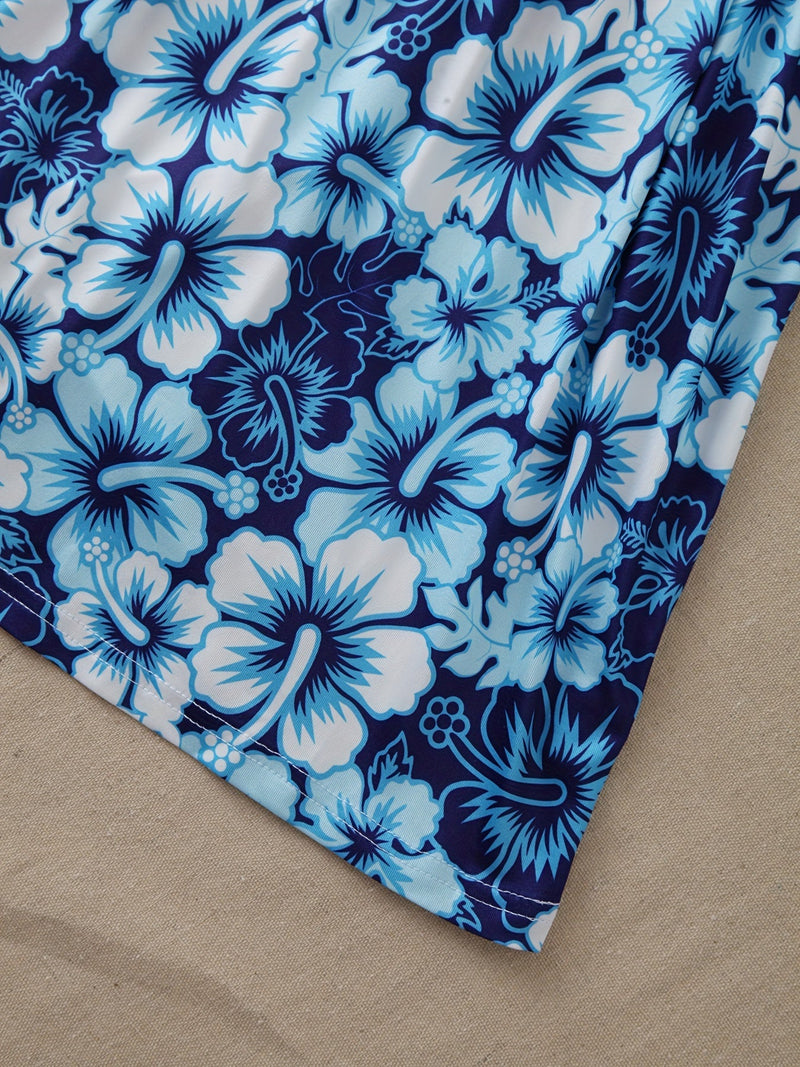 Boho Kwiatowa Sukienka Tube – Wesoła i Wygodna na Letnie Wypady