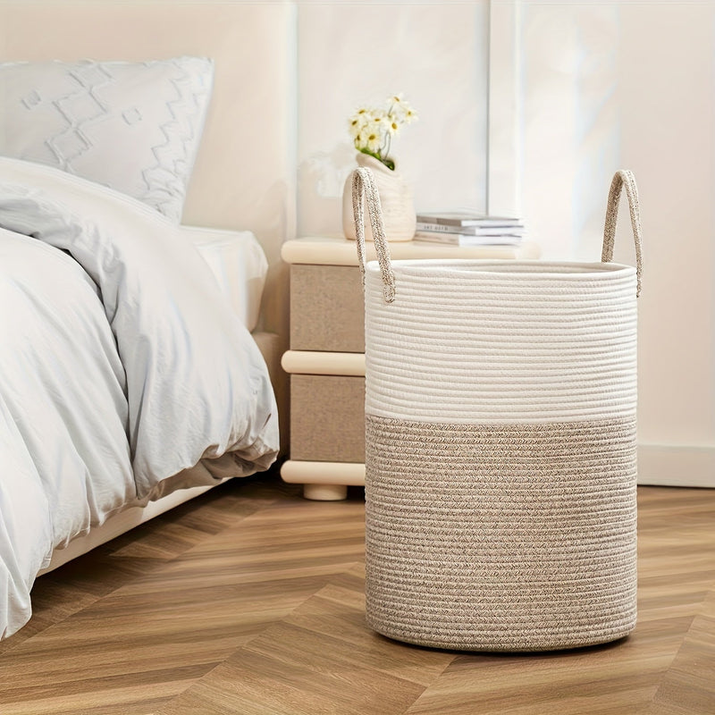 Stylowy Kosz na Pranie w Dwóch Kolorach - Więcej Miejsca, Wygodny i Trwały