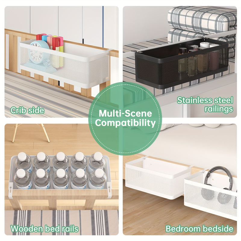 Regulowany Metalowy Kosz na Przechowywanie z Hakami - Praktyczne Rozwiązanie do Organizacji