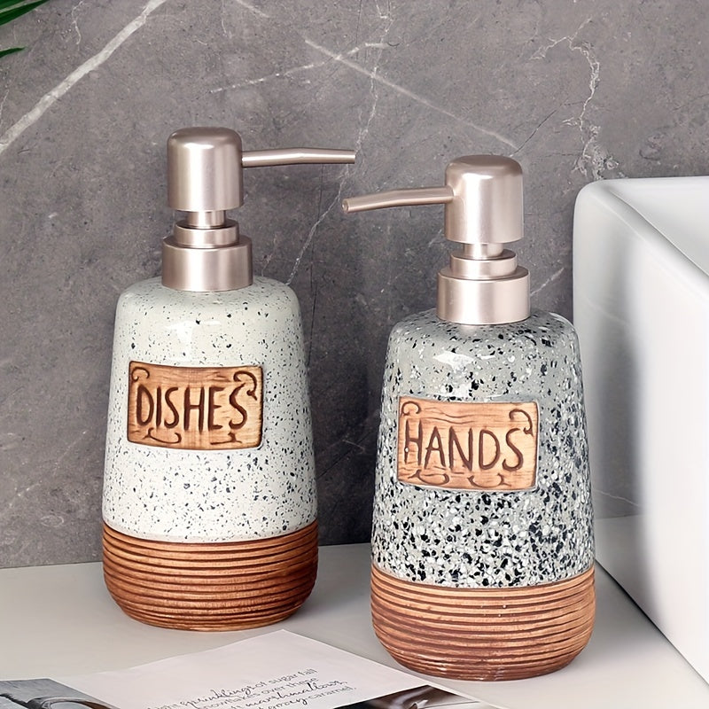 Vintage ceramiczny dozownik do mydła – 420ml do kuchni lub łazienki
