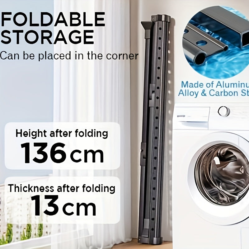 FlexiDry Suszarka do ubrań – Składana i Przestronna z 36 Otworami Odpornymi na Wiatr