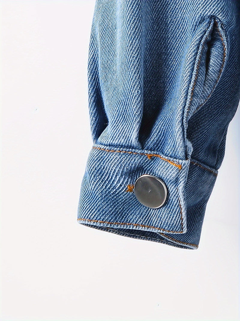 Casual Ripped Denim Kurtka i Spodnie – Idealne dla Przygodowych Chłopców